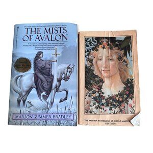 Paperback Books Set of 2 Norton Anthology 5th Edition & The Mysts of Avalon